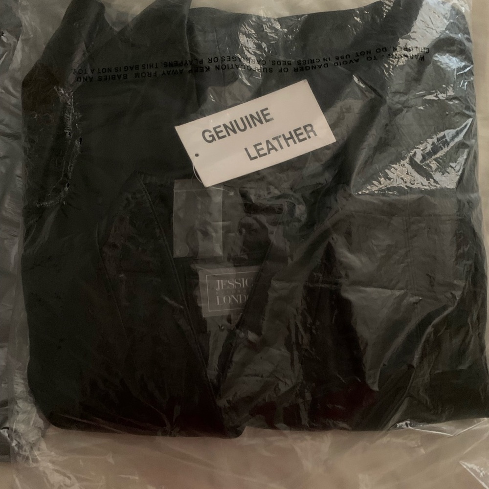 Women's Plus Size Leather Coat Size 24